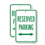 Reserved Parking With Double Arrow