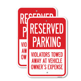 Reserved Parking Violators Towed Away At Vehicle