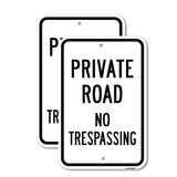 Private Road No Trespassing