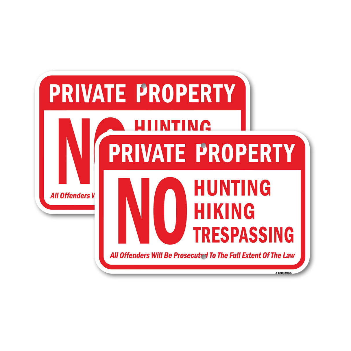Private No Hunting Hiking Trespass Offenders Prose