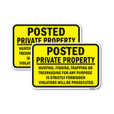 Posted Hunting Fishing Trapping Forbidden Violator