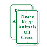 Please Keep Animals Off Grass