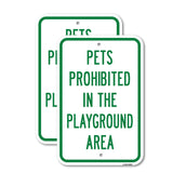 Pets Prohibited In The Playground Area
