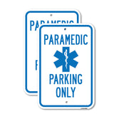 Paramedic Parking Only With Symbol
