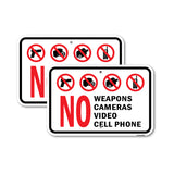 No Weapons Cameras Video Cell Phone