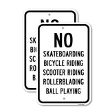 No Skateboarding Bicycle Riding Scooter Riding