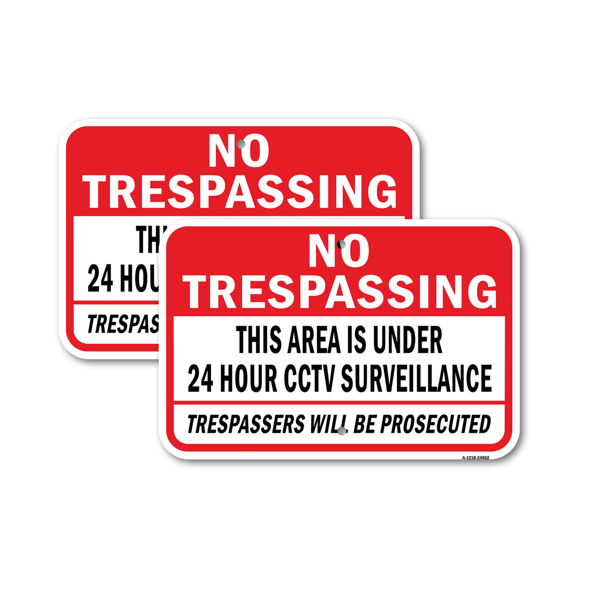 No Trespassing Area Has 24 Hour CCTV Surveillance