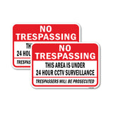 No Trespassing Area Has 24 Hour CCTV Surveillance