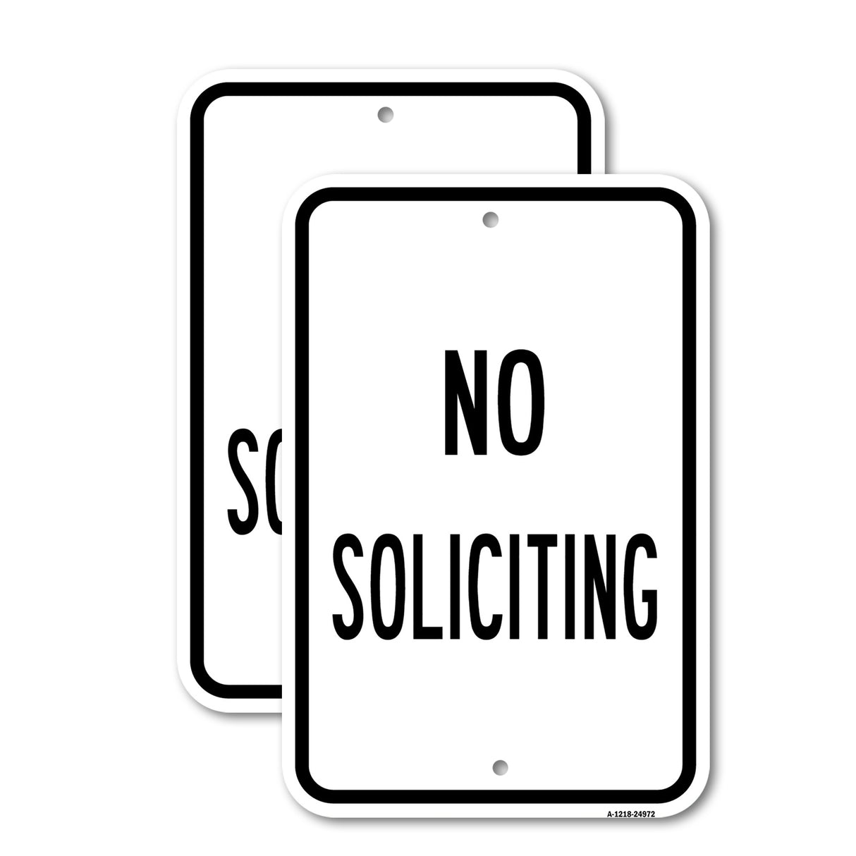 No Soliciting Sign