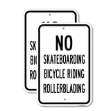 No Skateboarding Bicycle Riding Rollerblading