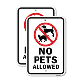 No Pets Allowed 1 (Dog & Cat Image - Black Letters