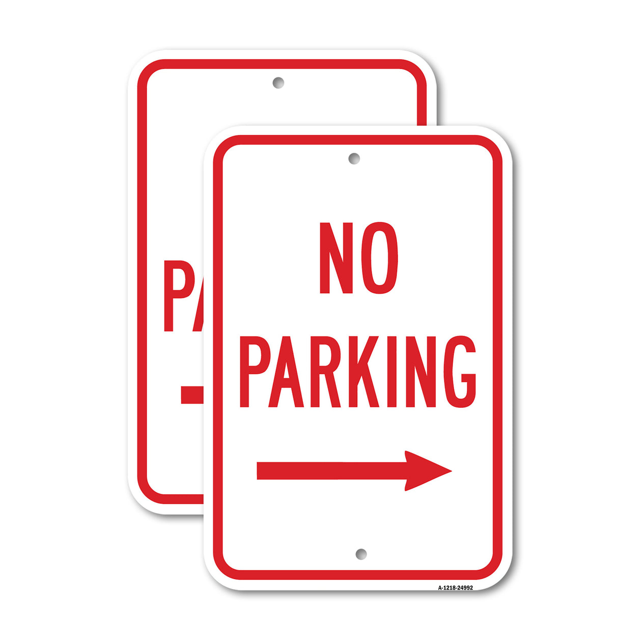 No Parking With Right Arrow
