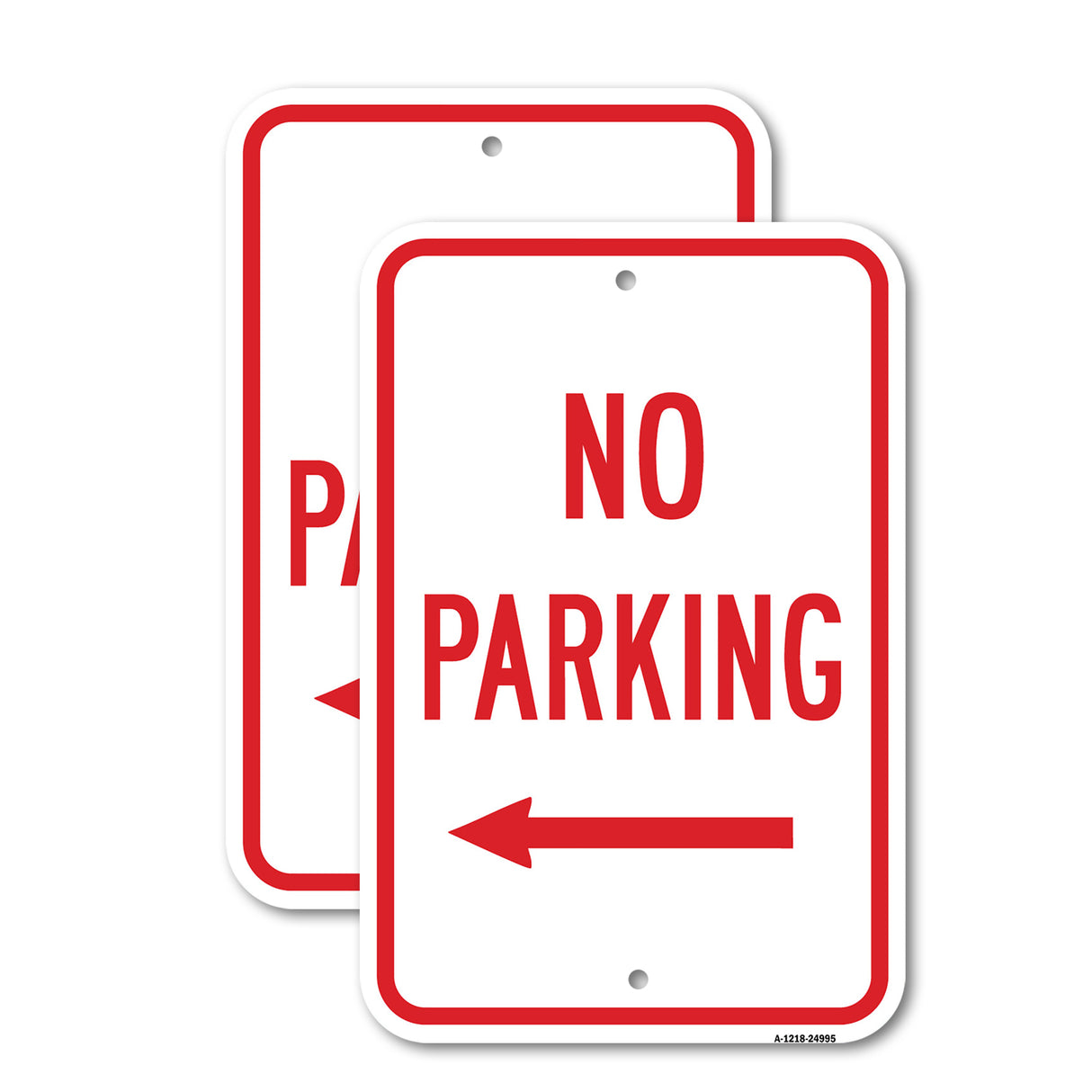 No Parking With Left Arrow
