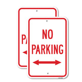 No Parking With Double Arrow