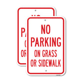 No Parking On Grass Or Sidewalk