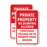 Private Property No Dumping Allowed Propiedad Priv