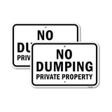 No Dumping Private Property Sign