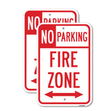 No Parking Fire Zone With Double Arrow 1