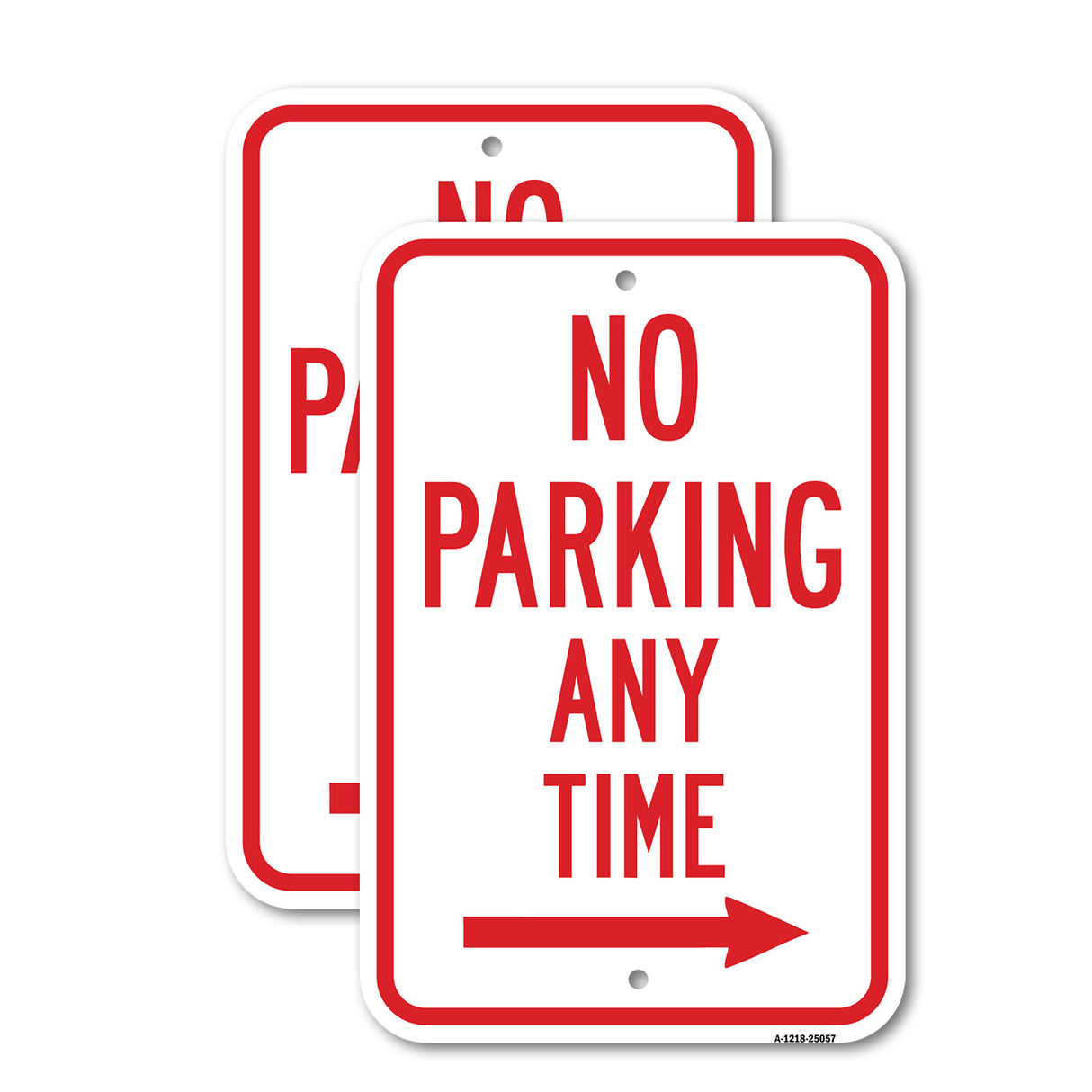 No Parking Any Time With Right Arrow