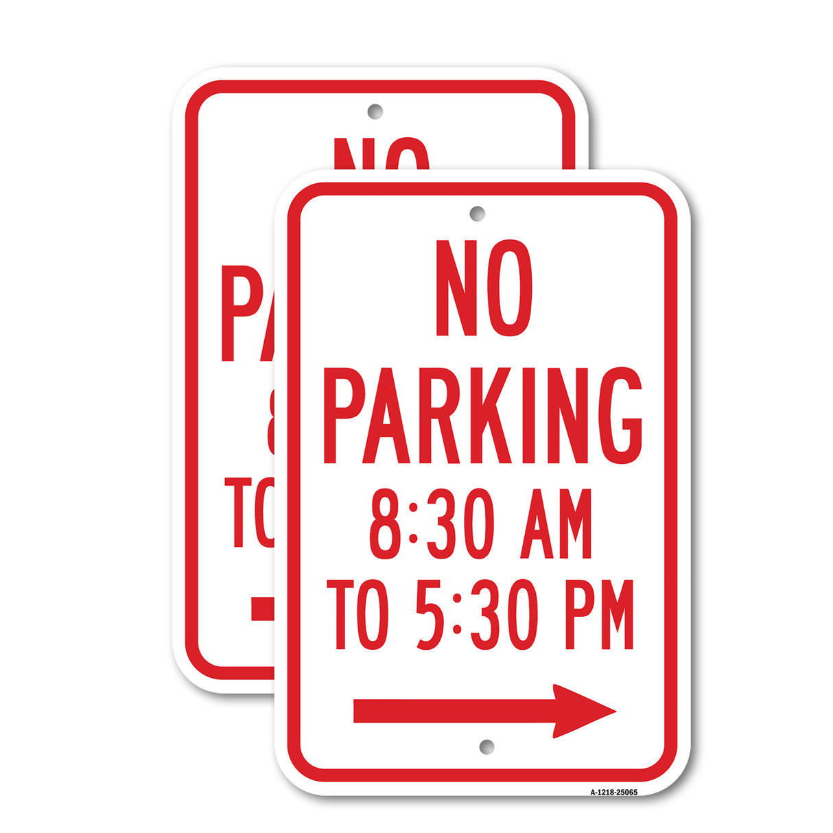 No Parking 8:30 Am To 5:30 Pm With Right Arrow