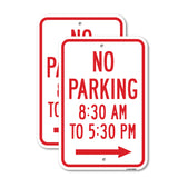 No Parking 8:30 Am To 5:30 Pm With Right Arrow