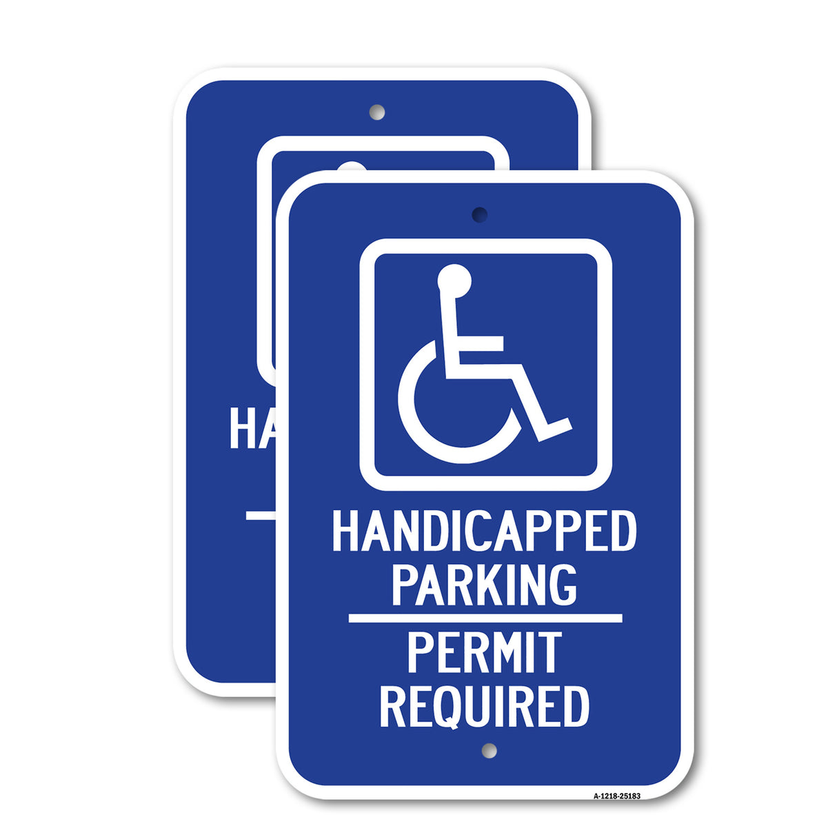 Handicapped Symbol With Handicapped Parking Permit
