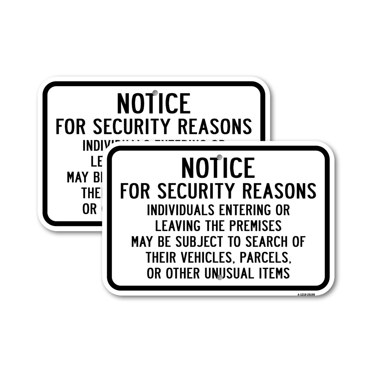 For Security Persons Entering Leaving Premises May