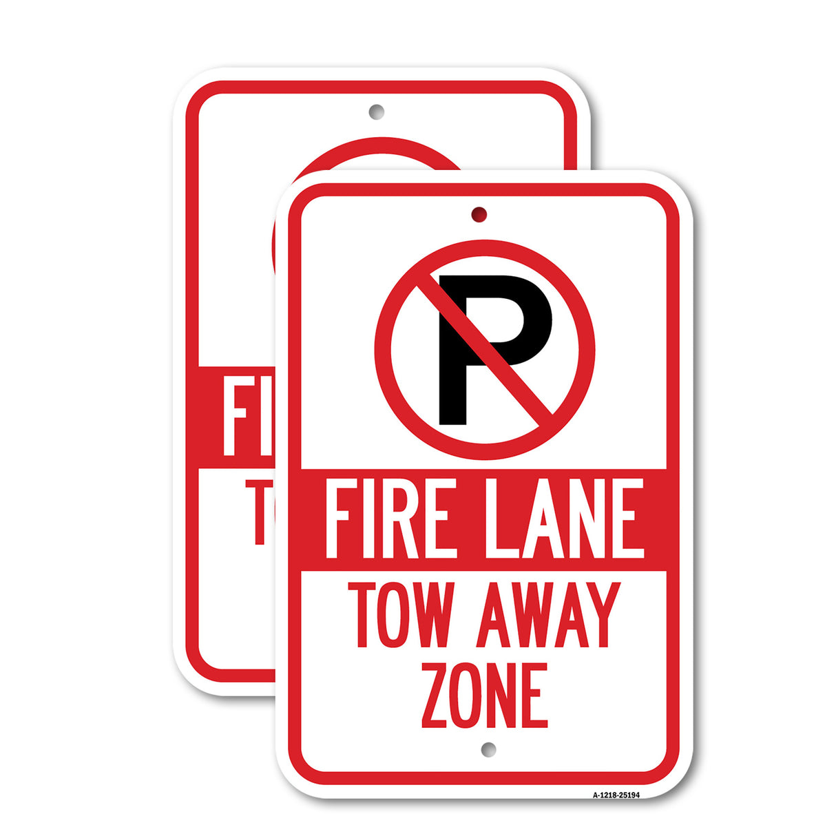 Fire Lane Tow-away Zone With '"P" Symbol
