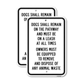 Dogs Shall Remain On The Pathways And Must Be On A