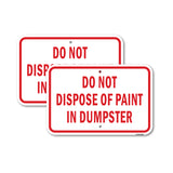 Do Not Dispose Of Paint In Dumpster