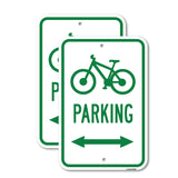 Bicycle Parking With Double Arrow