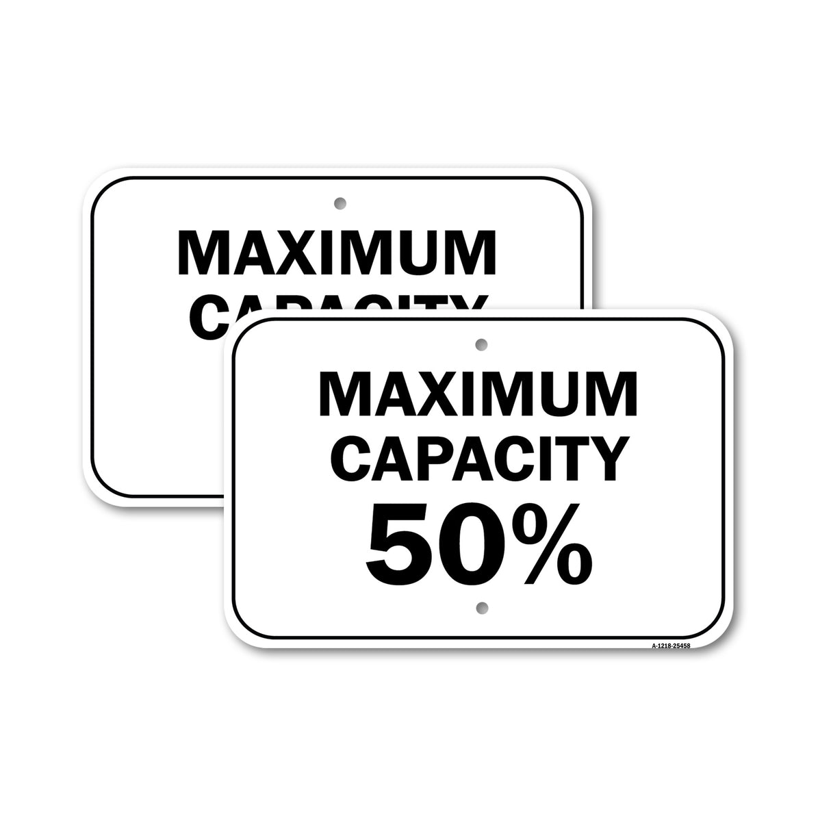 Public Safety Sign - Maximum Capacity 50%