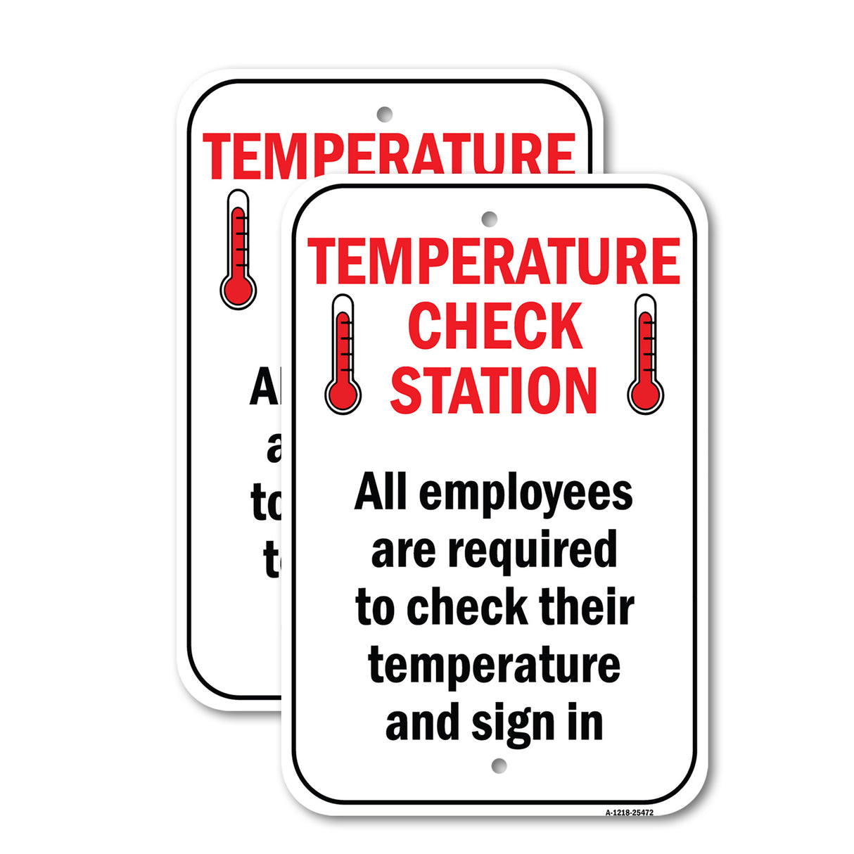 Public Safety Sign - Temperature Check Station