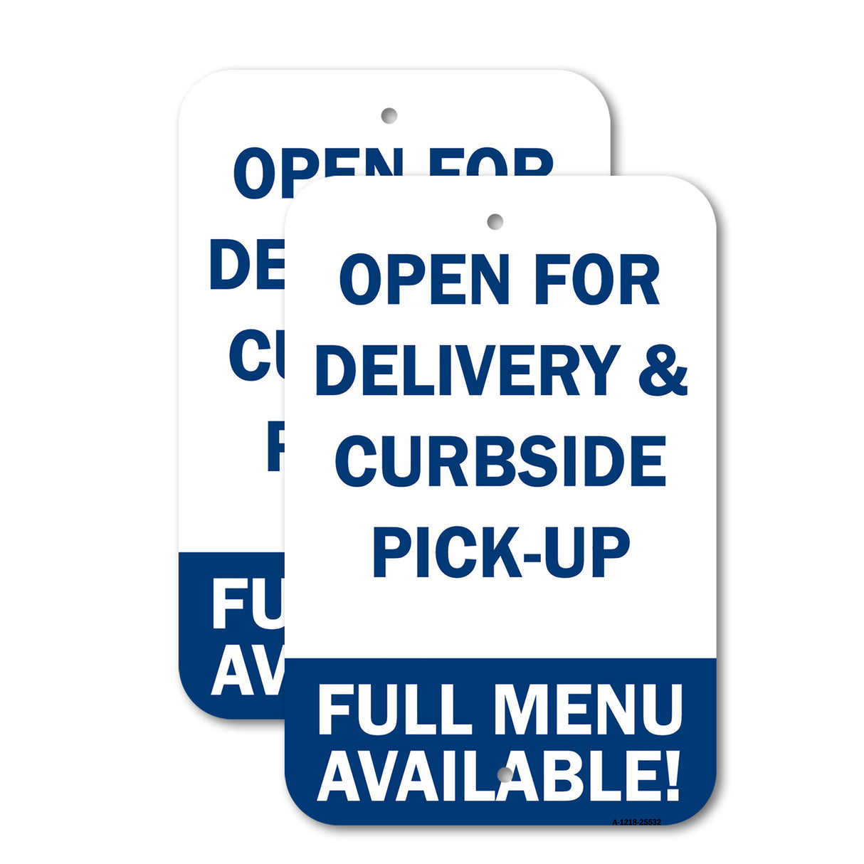 Public Safety Sign - Open For Delivery & Curbside Pick-up