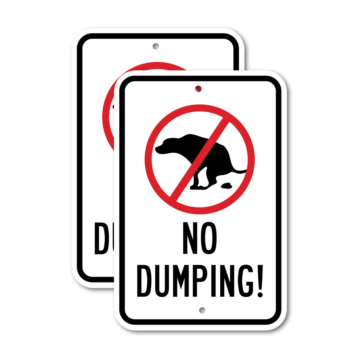 No Dumping With Dog Graphic