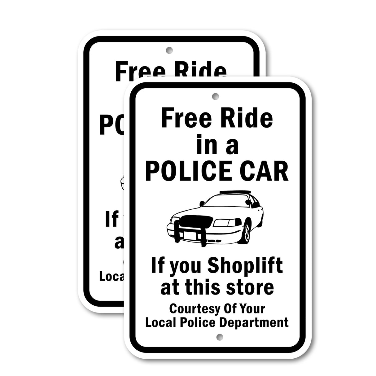 Free Ride In A Police Car If You Shoplift At Th