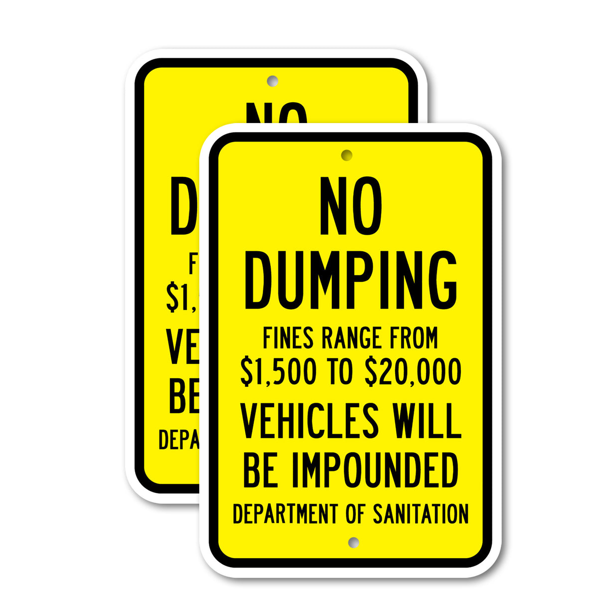 No Dumping Fines Range From $1 500 To $20 000 V