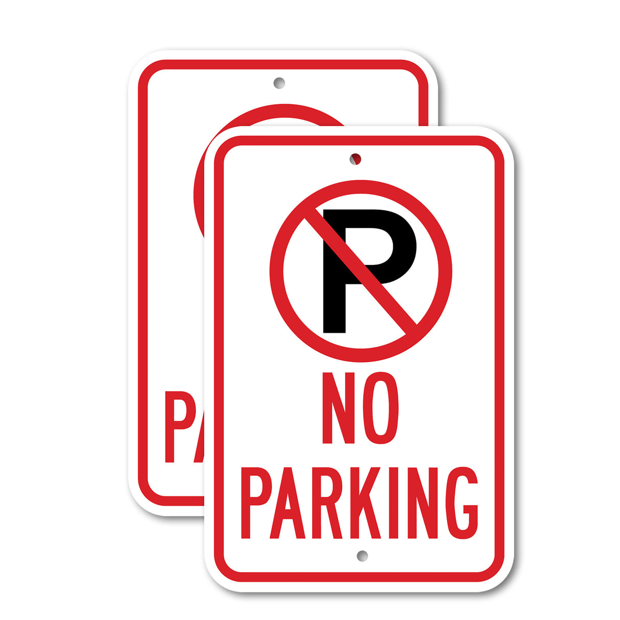 No Parking with ''P'' No Parking symbol & doubl