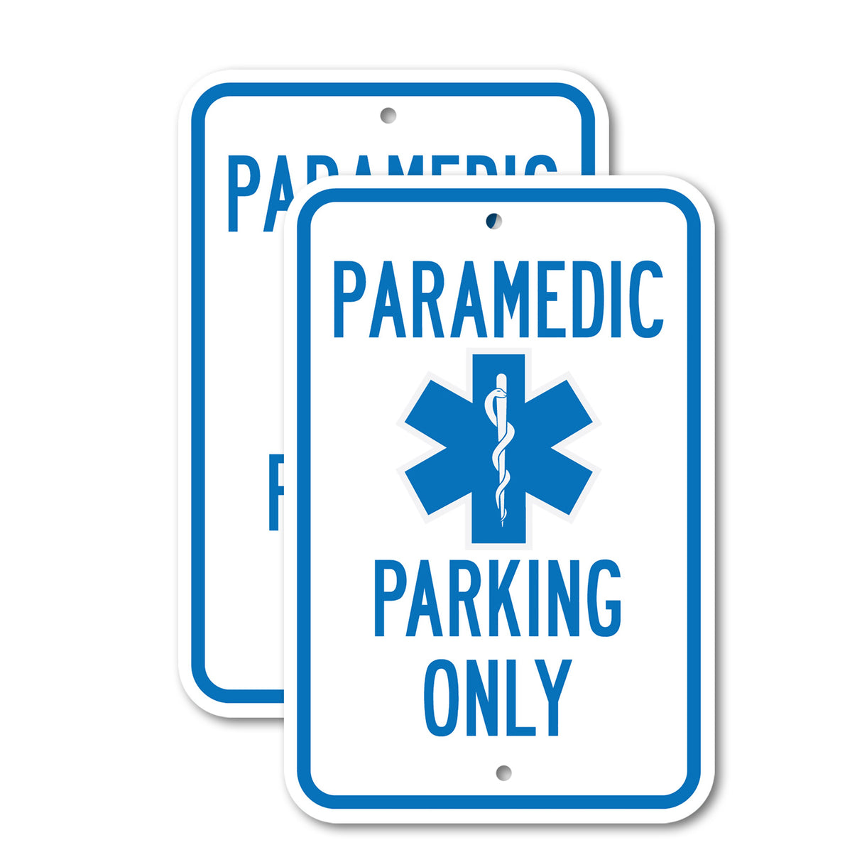 Paramedic Parking Only with Symbol