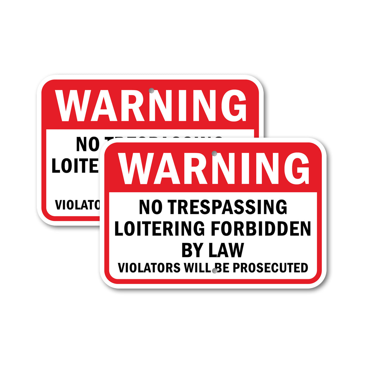 Warning No Trespassing Loitering Forbidden By L