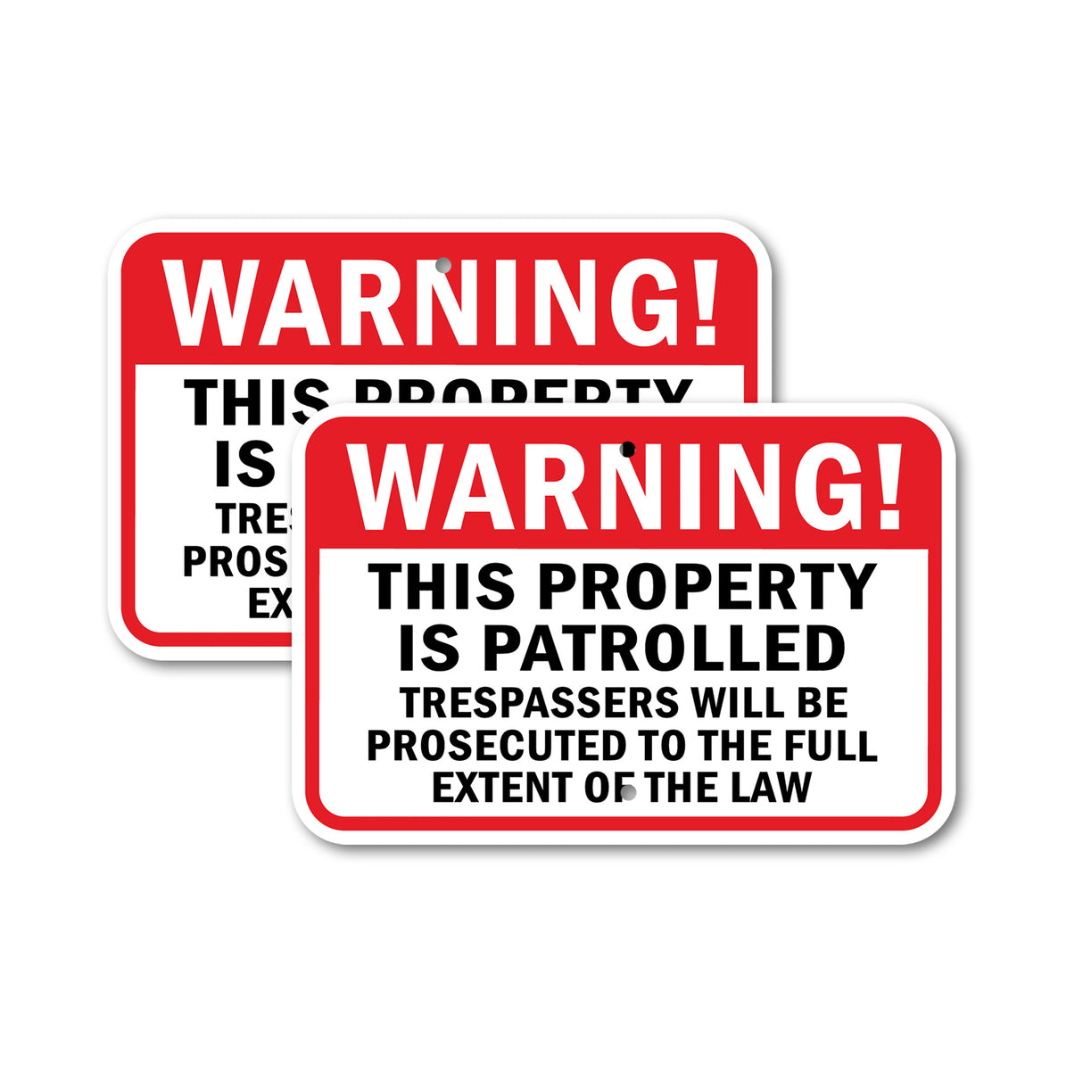 Warning This Property Is Patrolled Trespassers