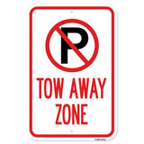 Tow Away Zone With '"P" Symbol