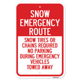 Snow Emergency Route Snow Tires Or Chains Required