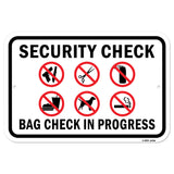 Security Check Bag Check In Progress