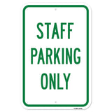 Staff Parking Only Sign