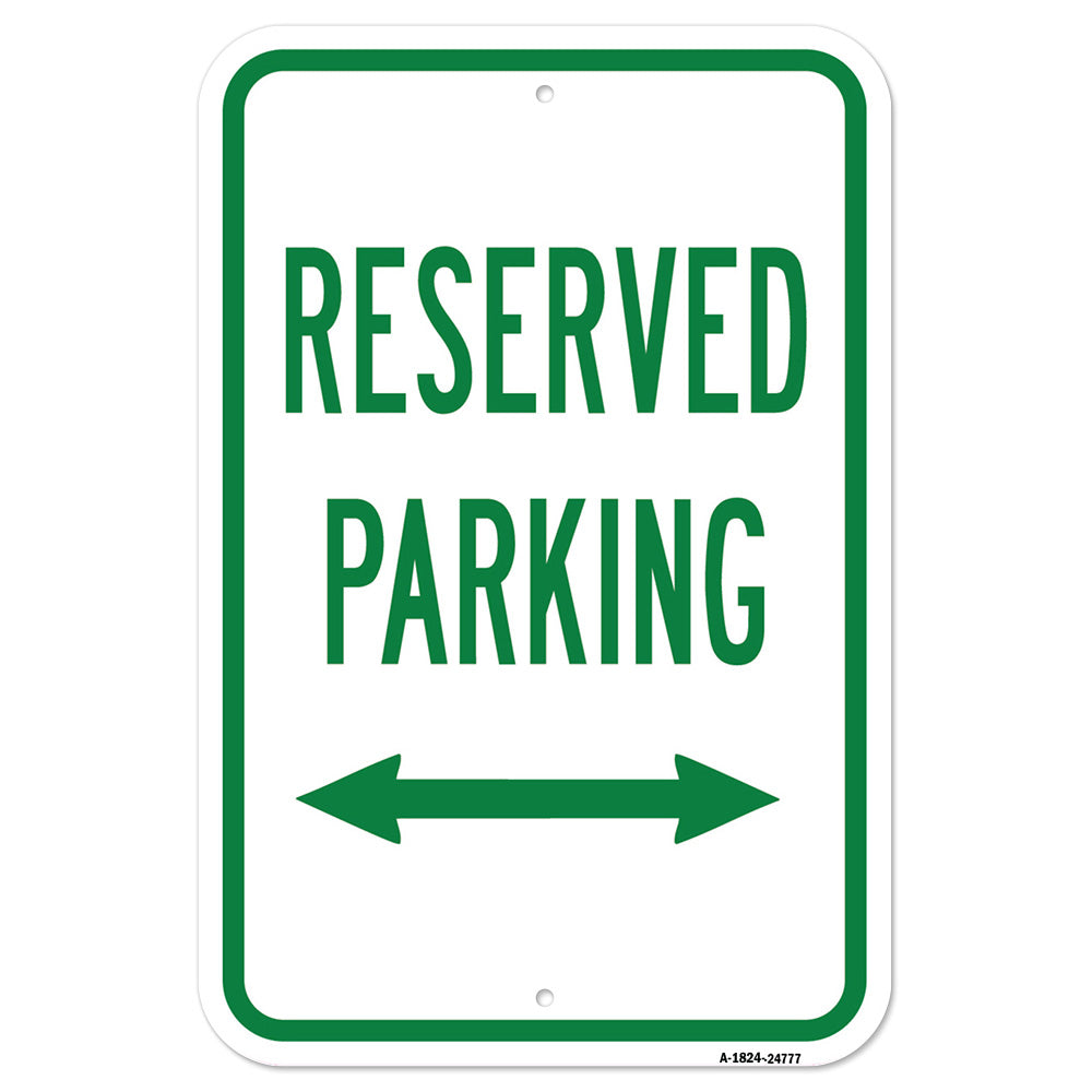 Reserved Parking With Double Arrow