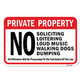 Private Property No Loitering Loud Music Walking D