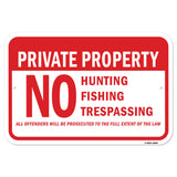 Private Property No Hunting Hiking Offenders Will