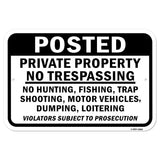 Posted Private Property No Trespassing No Hunting