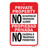 Private No Hunting Trespassing Propiedad Privada N